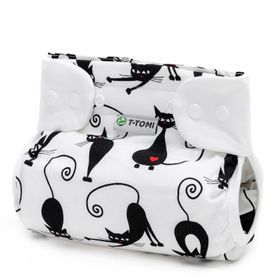 T-TOMI Orthopädisches Spreizhöschen für breites Wickeln - druckknöpfe Cats (3-6 kg)