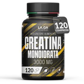 LA.GA© Kreatin-Monohydrat 120 Tabletten – Reines Kreatin