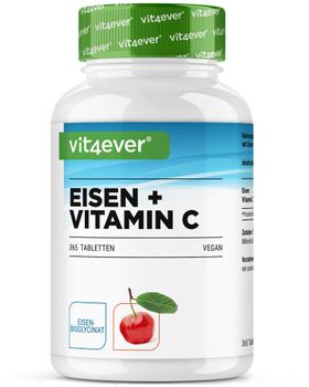 vit4ever Eisen + Vitamin C - Eisenbisglycinat