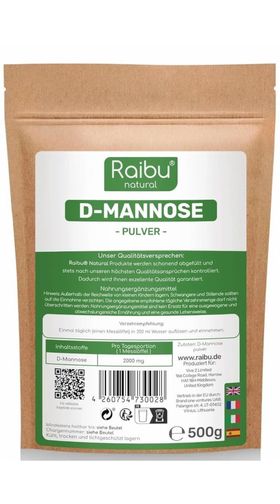 D-Mannose Pulver 500 g - RAIBU
