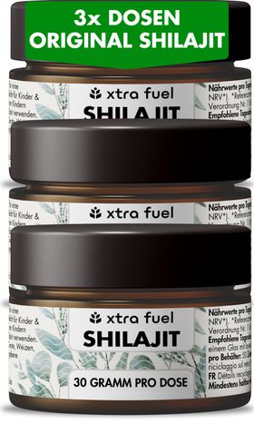 XTRA FUEL Shilajit Harz - Original Himalaya Shilajit mit 58% Fulvinsäure & Huminsäure