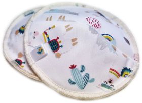 Doodush Waschbare Stilleinlage PUL-Bamboo 1 Paar White Llamas