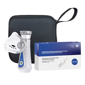 IEA Medical Travelcase mit Inhalationsgerät  und Kochsalzlösung