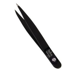 Niegeloh Solingen Pinzette, spitz, rostfrei, TopInox, schwarz
