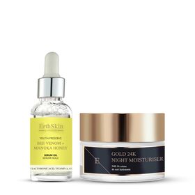 ErthSkin London Bienengift + manuka-honig-serumöl + anti-falten-feuchtigkeitscreme für die nacht