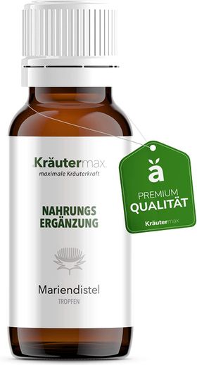 Kräutermax Mariendistel Tropfen mit Extrakt aus Mariendistelfrüchten (Silybum marianum)