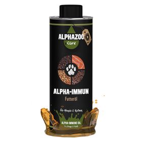 ALPHAZOO Alpha-Immun Futteröl für Hunde und Katzen