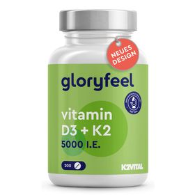 gloryfeel® Vitamin D3 K2 (K2VITAL® von Kappa) 5.000 I.E. Tabletten