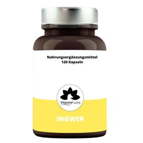 Ingwer + Kapseln - Ingwerpulver optimal Bioverfügbar von VitaminFuchs