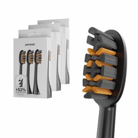 Zahnheld Bürstenkopf Pro X-Clean schwarz (9 Stück) - effekitive Zahnreinigung