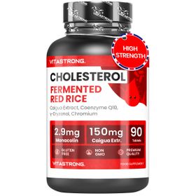 Vitastrong Cholesterin – 90 Tabletten, Mit Fermentiertem Rotreis