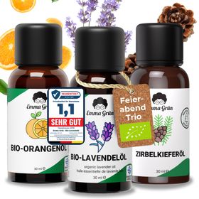 Emma Grün® Feierabend Trio mit Lavendelöl, Zirbenöl & Orangenöl