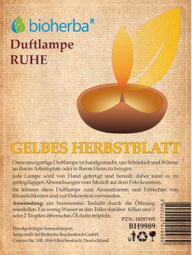 Bioherba Duftlampe Gelbes Herbstblatt