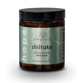 smaints® BIO Shiitake Dual-Extrakt Kapseln - 100% aus Bio Anbau in Europa - 90 Stk für 90 Tage
