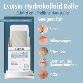 Evolsin® Hydrokolloid-Rolle – Zuschneidbares Pflaster für Blasen, Reibung & Druck