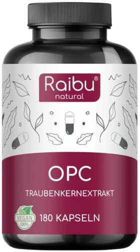OPC Kapseln Hochdosiert, 120:1 Extrakt aus französischen Trauben - RAIBU