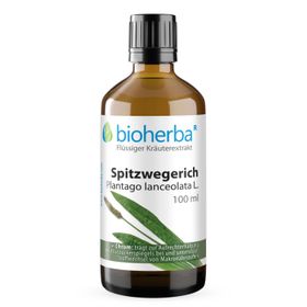 Bioherba Spitzwegerich Plantago lanceolata L. Tropfen Tinktur