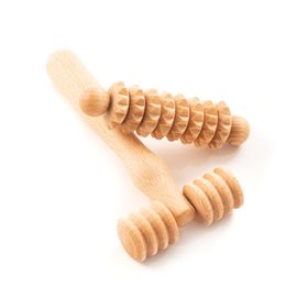 tuuli Holz Körper Massage Set Derma Roller für Gesicht Hals Arm Hand Schultern