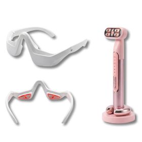 Institut-Set Gesicht & Augen – RF EMS LED Anti-Aging-Gesichtsgerät + Augenmaske