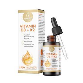Smart Fasting® Vitamin D3 K2 - 1000I.E. Vit D & 20µg Vit K2/Tropfen - K2VITAL® 99,7% all-trans