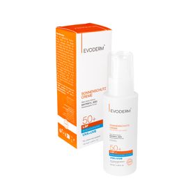 Evoderm Sonnenschutzcreme LSF 50+ – UVA+UVB + Blaulichtfilter mit Matrixyl 3000