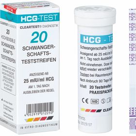Cleartest HCG Schwangerschafts Teststreifen, lose