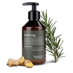 Jean & Len Handseife Rosemary & Ginger, reinigt beanspruchte Hände, für die tägliche Anwendung