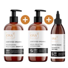 oxy8 Naturkosmetik Set - SHAMPOO & DUSCHGEL & HAIR TONIC - Pflege Trio für den Mann