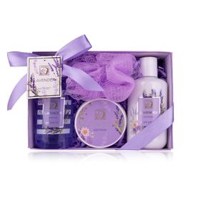 Accentra – Duschset Frauen Geschenkset LAVENDEL in schöner Geschenkbox