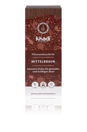 Khadi - Pflanzenhaarfarbe Mittelbraun