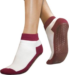 suprima Anti-Rutsch-Socken mit gummierter Sohle schwarz o. bordeaux