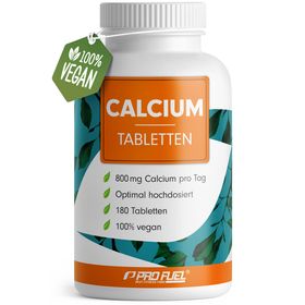 ProFuel - Calcium Tabletten - 800 mg Calcium pro Tag - Laborgeprüft mit Zertifikat