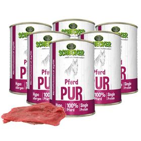 Schecker Dosenfutter für Hunde - Pferd PUR