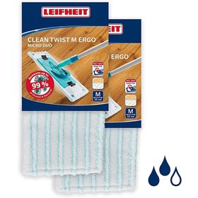 Leifheit 2er Set Wischbezug Clean Twist M Ergo micro duo