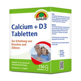 Sunlife Calcium + Vitamin D3 Tabletten