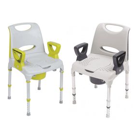 AQ-Tica Komfort Multifunktions-Duschstuhl mit Armlehnen und Rückenlehne