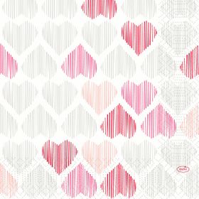 10x Zelltuchservietten 33 x 33 3-lagig 1/4 Falz Amour