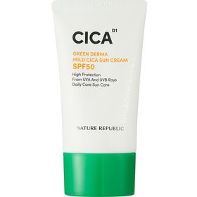 NATURE REPUBLIC Green Derma Mild Cica Sun Cream – Beruhigender Sonnenschutz fürs Gesicht