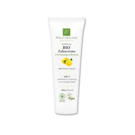 Wild Origins Naturkosmetik Bio Zahncreme ohne Fluorid Zitrone