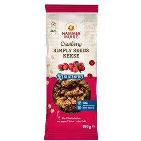 Hammermühle Simply Seeds Kekse Cranberry glutenfrei