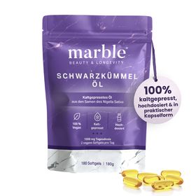 marble Schwarzkümmelöl – 180 vegane Softgels