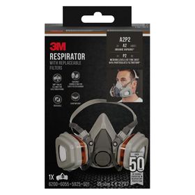 3M™ Atemschutzmaske 6002KIT-1 mit austauschbaren Filtern
