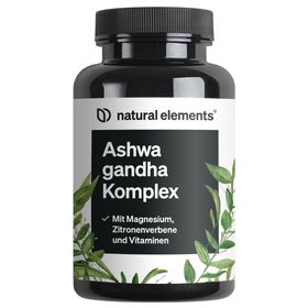 natural elements Ashwagandha Komplex KSM-66® – Zitronenverbene, Magnesium, Folsäure & Vitaminen