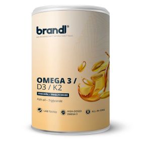 brandl® Omega 3 D3 K2 Kapseln aus Fischöl | EPA DHA im 2:1 Verhältnis