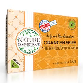 Nature Cosmetique - Orangen Seife mit Sanddorn Extrakt - BIO