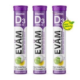 EVÄM Vitamin D3 Brausetabletten - 3 Set