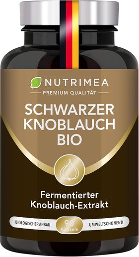Nutrimea Schwarzer Knoblauch Knoblauchextrakt PATENTIERT ABG10+® Aged Black Garlic Extrakt