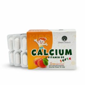 Herbal Therapy KALZIUM + VITAMIN D3 Forte mit Aprikosengeschmack