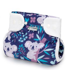 T-TOMI Orthopädisches Spreizhöschen für breites Wickeln - druckknöpfe Dark koalas (3-6 kg)