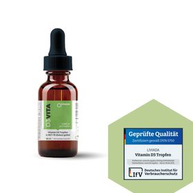 LIVIADA® D3VITA – Vitamin D3 Tropfen 5.000 I.E. in MCT-Öl (Kokos)